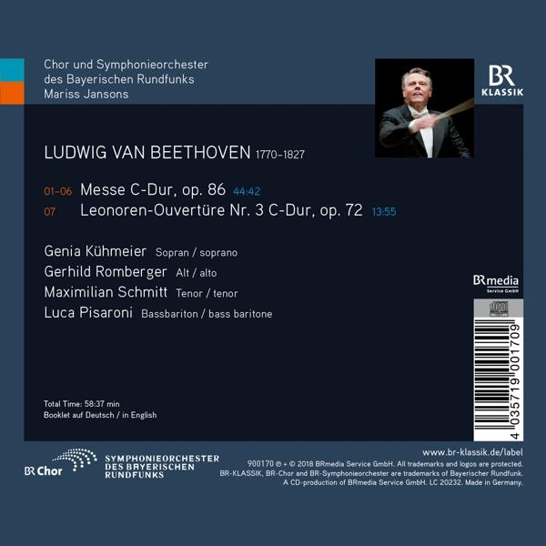 CD-Cover mit Dirigent und Orchester. Das Cover enthält deutschen Text über Beethovens Werk.