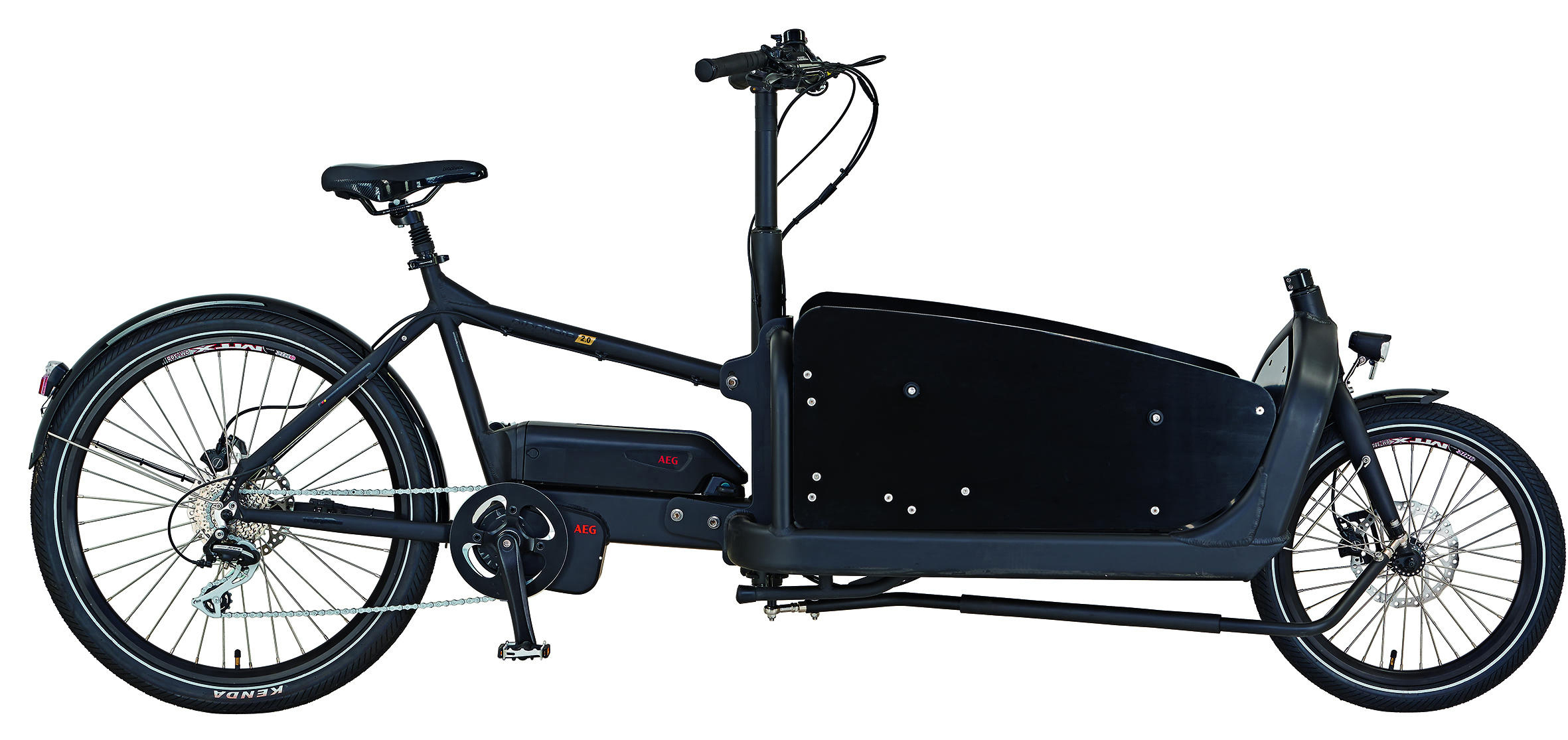 PROPHETE CARGO 2.0 Lastenrad (Laufradgröße: 26 Zoll, Rahmenhöhe: 48 cm, Unisex-Rad, 576 Wh, Schwarz/Schwarz Matt)