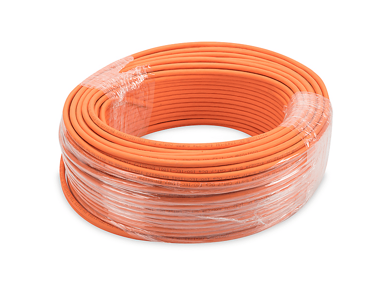 DIGITUS Cat 7 S-FTP Kabel, 1200 MHz Dca (EN 50575), AWG 23/1, 100m Ring, Simplex, Farbe Orange; Netzwerkkabel----Netzwerkkabel — Foto 2 von 2