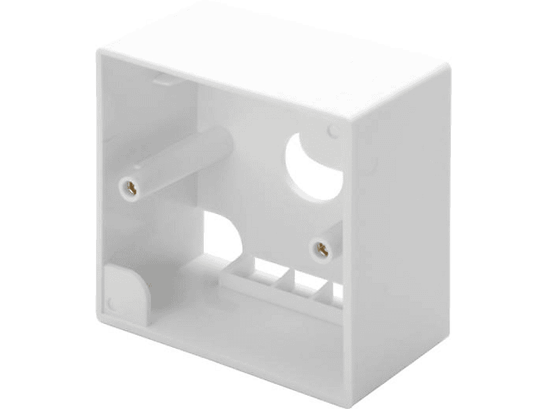 DIGITUS Professional Aufputzrahmen für Keystone Leerdosen 80x80 mm, deutscher Typ; Netzwerk-Aufputzrahmen