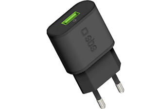 SBS Reise-Ladegerät - Wall Charger (Schwarz)