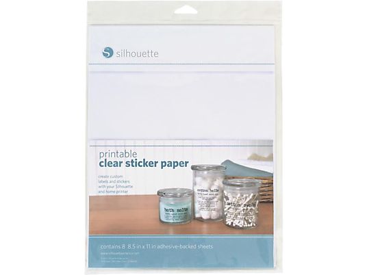 SILHOUETTE Clear sticker paper - Feuille d'autocollant (Transparent)