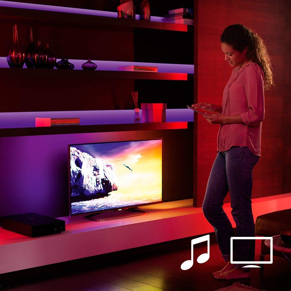 Pack de luces de ambiente - Philips Hue White and color ambience, Paquete Lightstrip Plus 2M + 1M