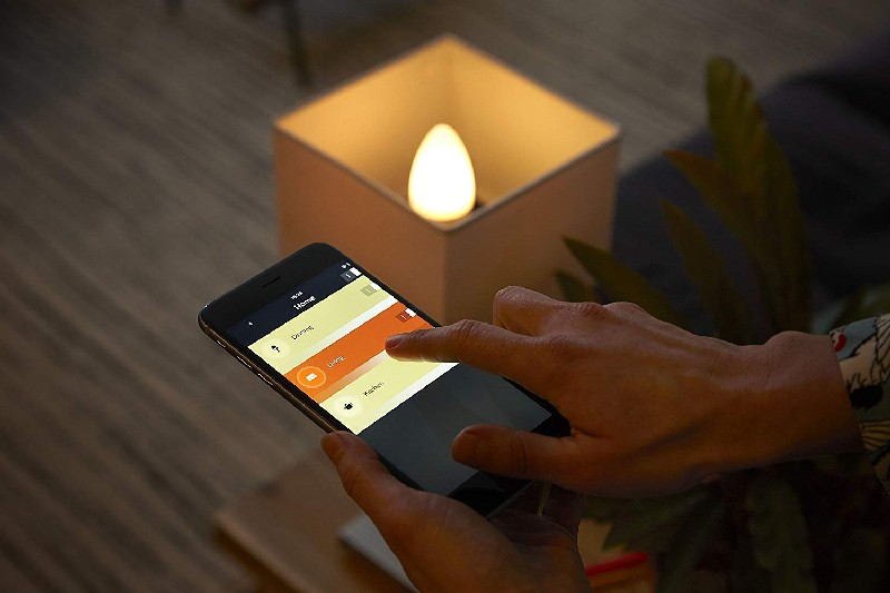 Pack 2 bombillas LED vela inteligentes E14 Philips Hue, Luz Blanca y de Color, Domótica
