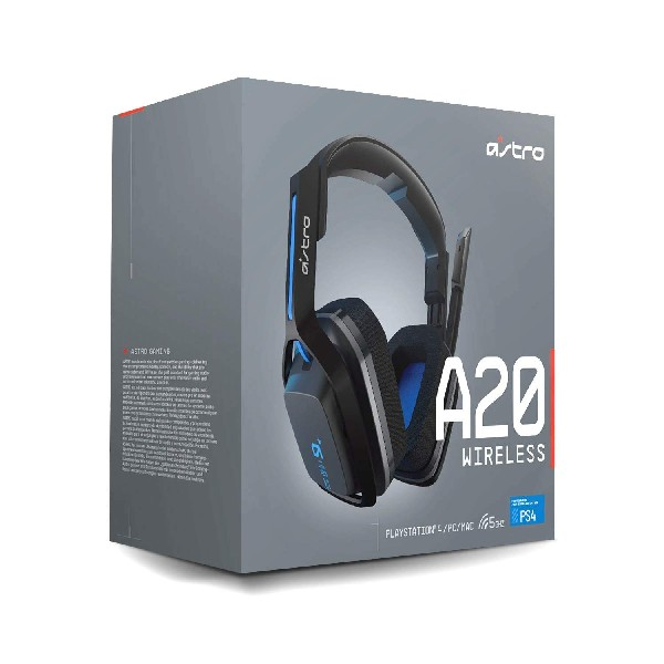 Auriculares gaming - ASTRO gaming A20, Compatibles con PS4, PC, Mac, Gris y Azul