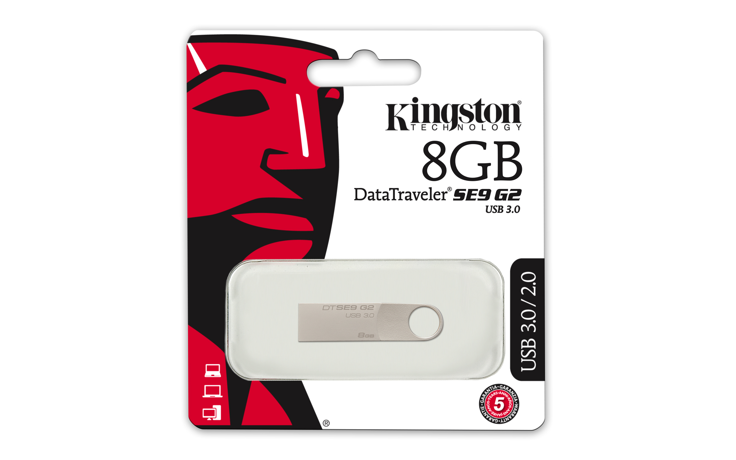 Memoria USB - Kingston, DTSE9G2 8GB 3.0 DATATRAVELER SE9 G2