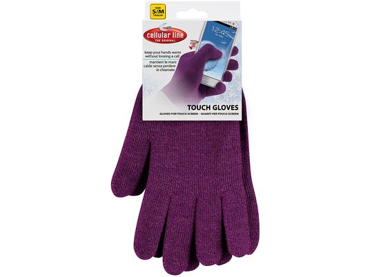 CELLULAR LINE Touch Gloves - Guanti touchscreen (Porpora)