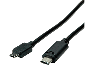ROLINE USB Kabel - Adapterkabel, 3 m, 480 MBit/s, Schwarz