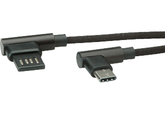 ROLINE Câble USB - Câble adaptateur, 1.8 m, 480 Mbit/s, Noir