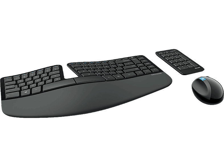 MICROSOFT Sculpt Ergonomic Desktop Tastatur & Maus (Schwarz)