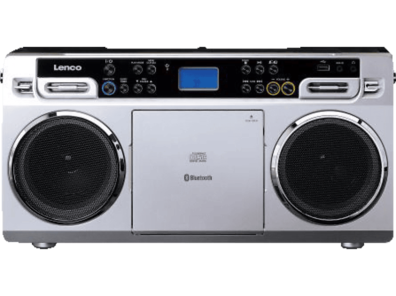 LENCO SCD 580 SI Tragbares CDRadio, Schwarz/Silber/Grau