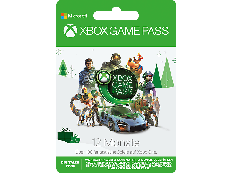 Xbox Game Pass | 12 Monate Mitgliedschaft - [Xbox One] online kaufen ...