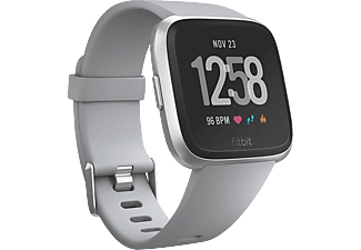 FITBIT Versa - Montre intelligente (S-L, Argent/Gris)