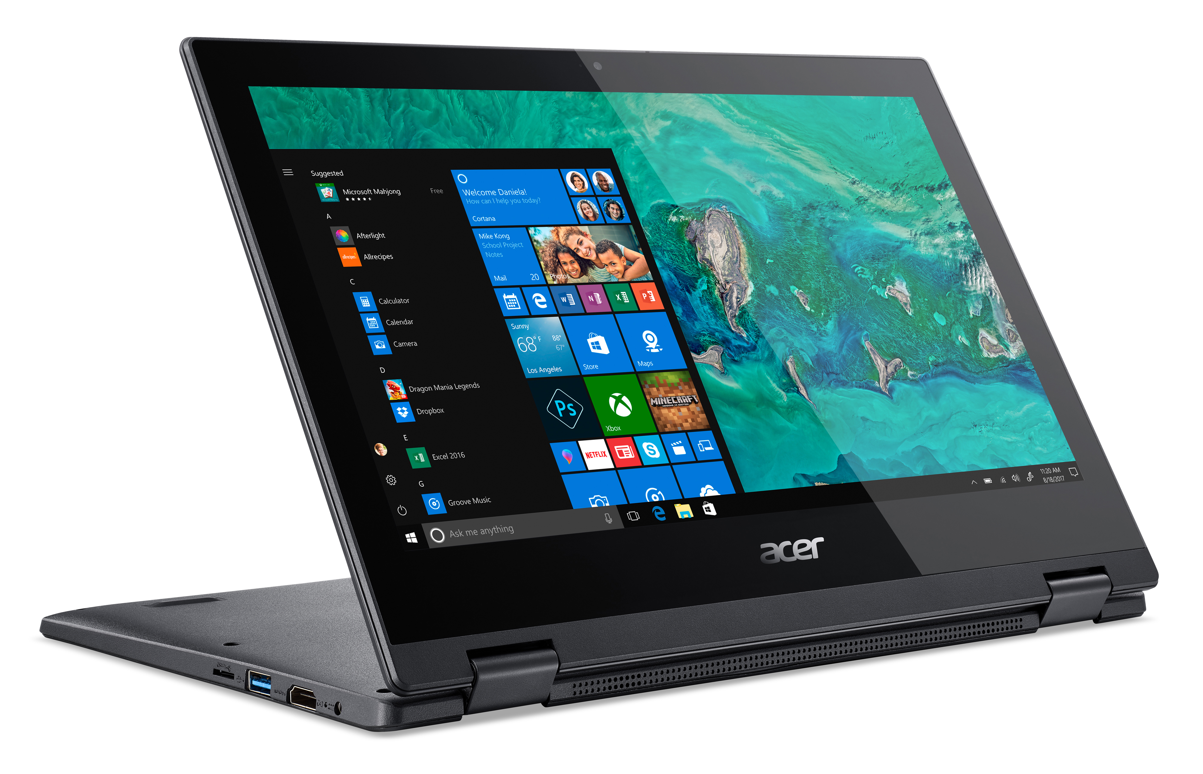 ACER Spin 1 (SP111-33-C4CF) - 11,6 Zoll - Intel® Celeron® N4000 - 4 GB - 64 GB - Intel® UHD 600 - Windows 10 Home S-Modus (64 Bit)