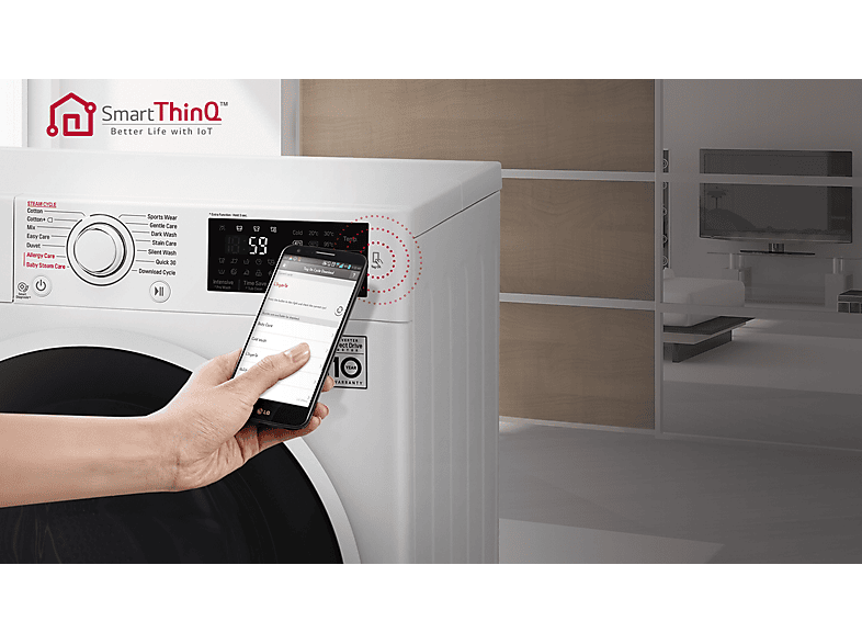 LG mosógép Smart ThinQ