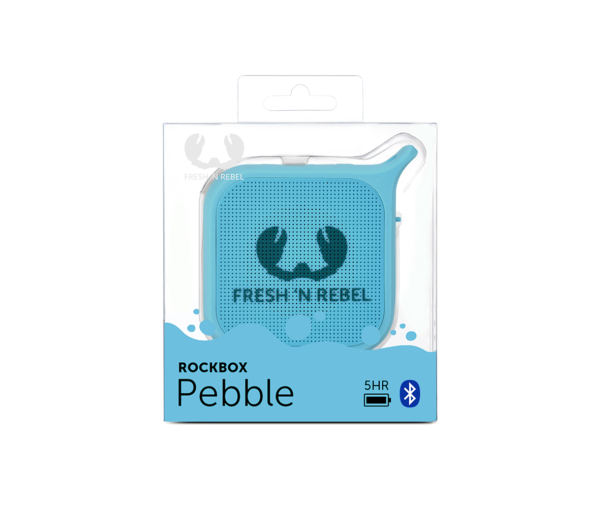 FRESH N REBEL Rockbox Pebble Bluetooth Lautsprecher, Hellblau