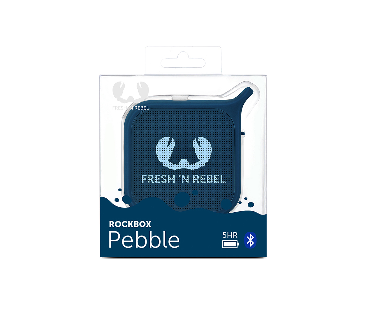 FRESH ‘N REBEL Rockbox Pebble Bluetooth Lautsprecher, Dunkelblau