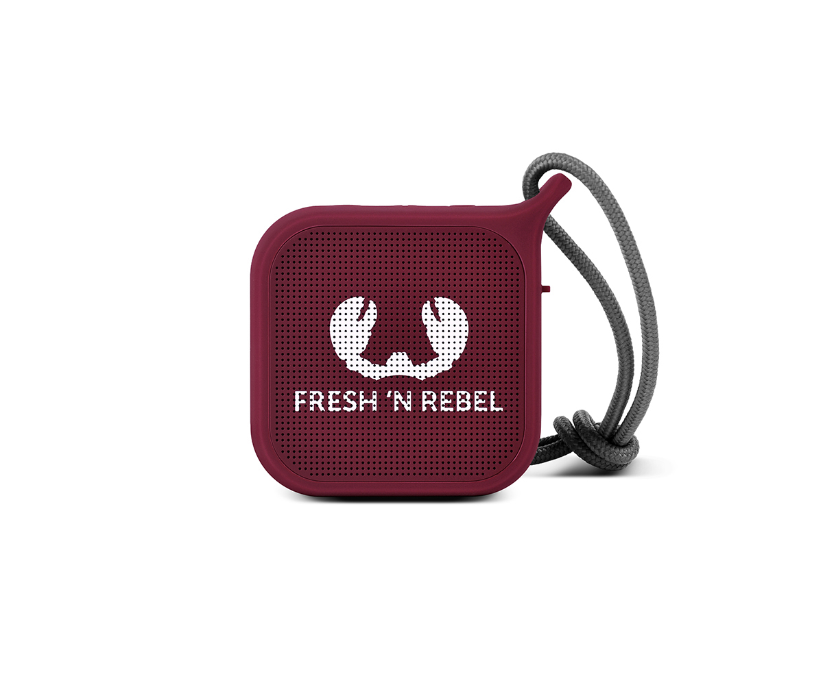 FRESH ‘N REBEL Rockbox Pebble Bluetooth Lautsprecher, Weinrot