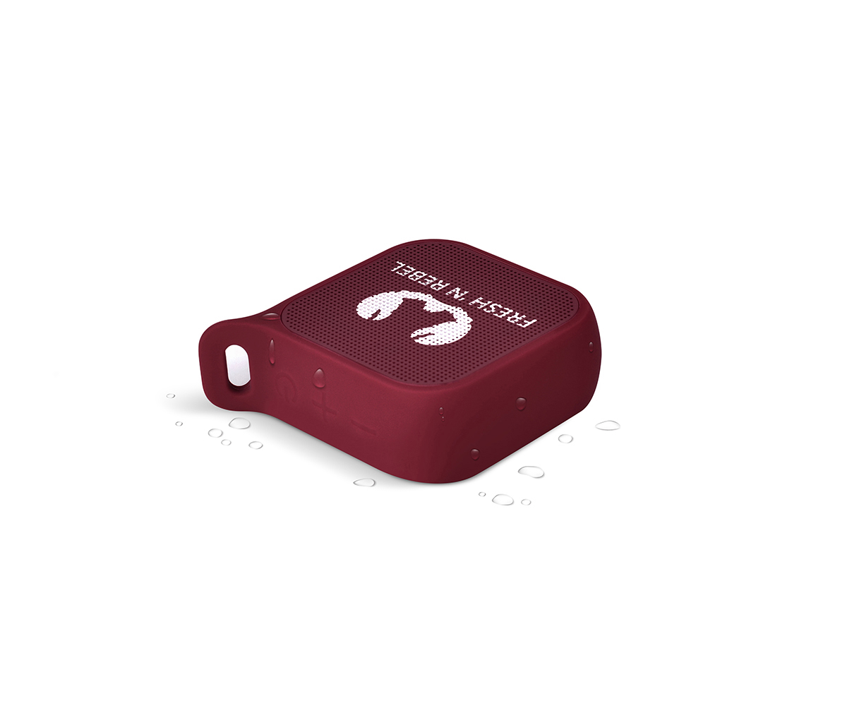 FRESH ‘N REBEL Rockbox Pebble Bluetooth Lautsprecher, Weinrot