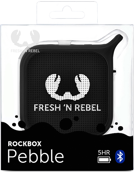 FRESH ‘N REBEL Rockbox Pebble Bluetooth Lautsprecher, Schwarz