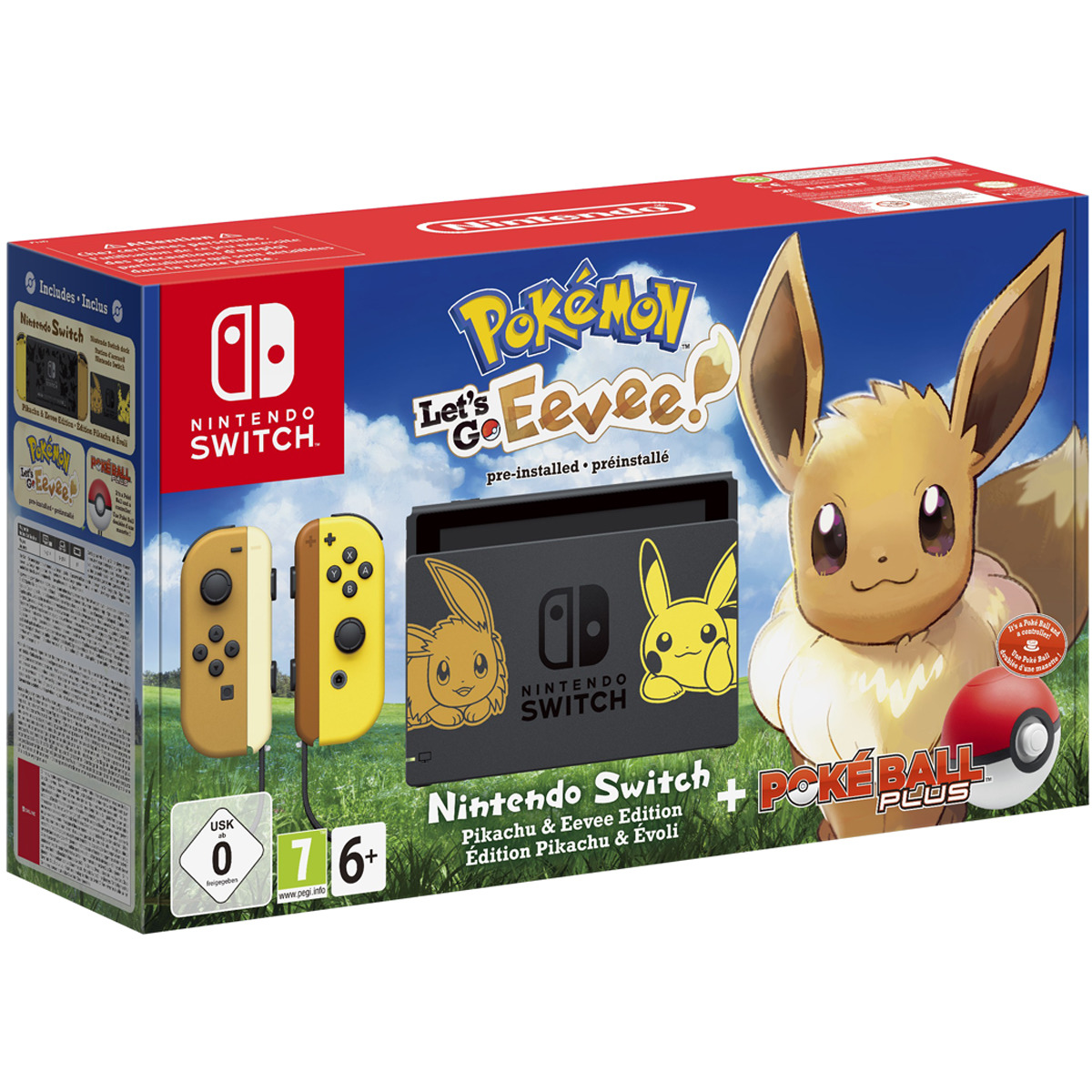 Consola - Nintendo Switch + Pokémon Let's Go Eevee! + Pokeball Plus Edición Limitada