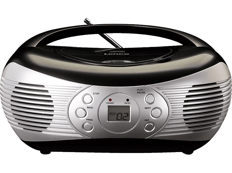 LENCO SCD12 Tragbares CDRadio, Schwarz Tragbares CD