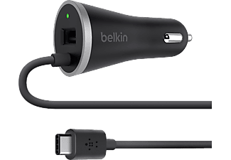 BELKIN F7U006BT04-BLK USB-C Autós töltő, USB A porttal