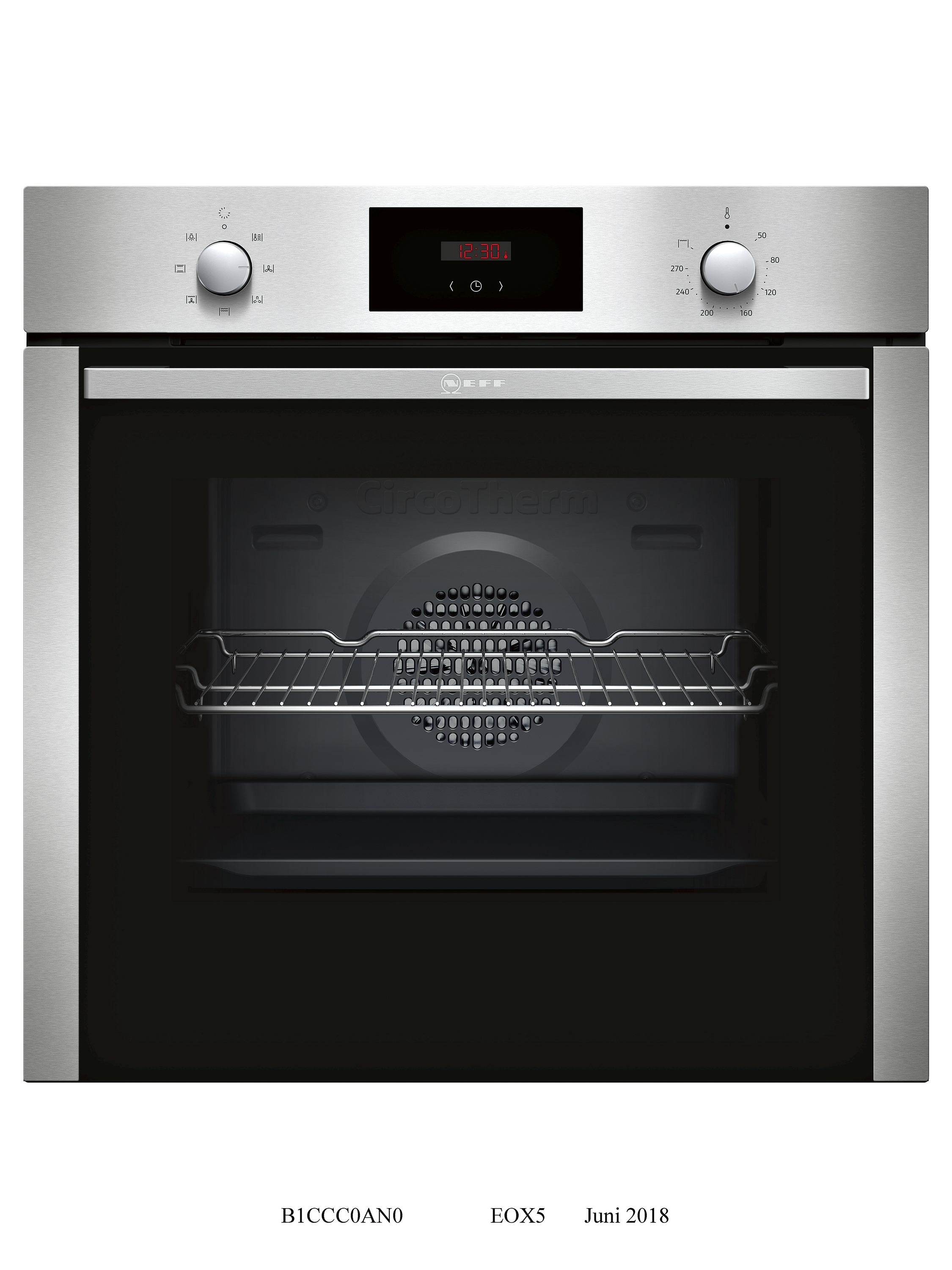 Backofen B1CCC0AN0, Liter, 71 NEFF (Einbaugerät, breit) mm 594