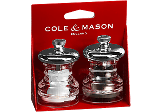 COLE & MASON Everyday P03 - Moulins à poivre et à sel (Argent/Transparent)