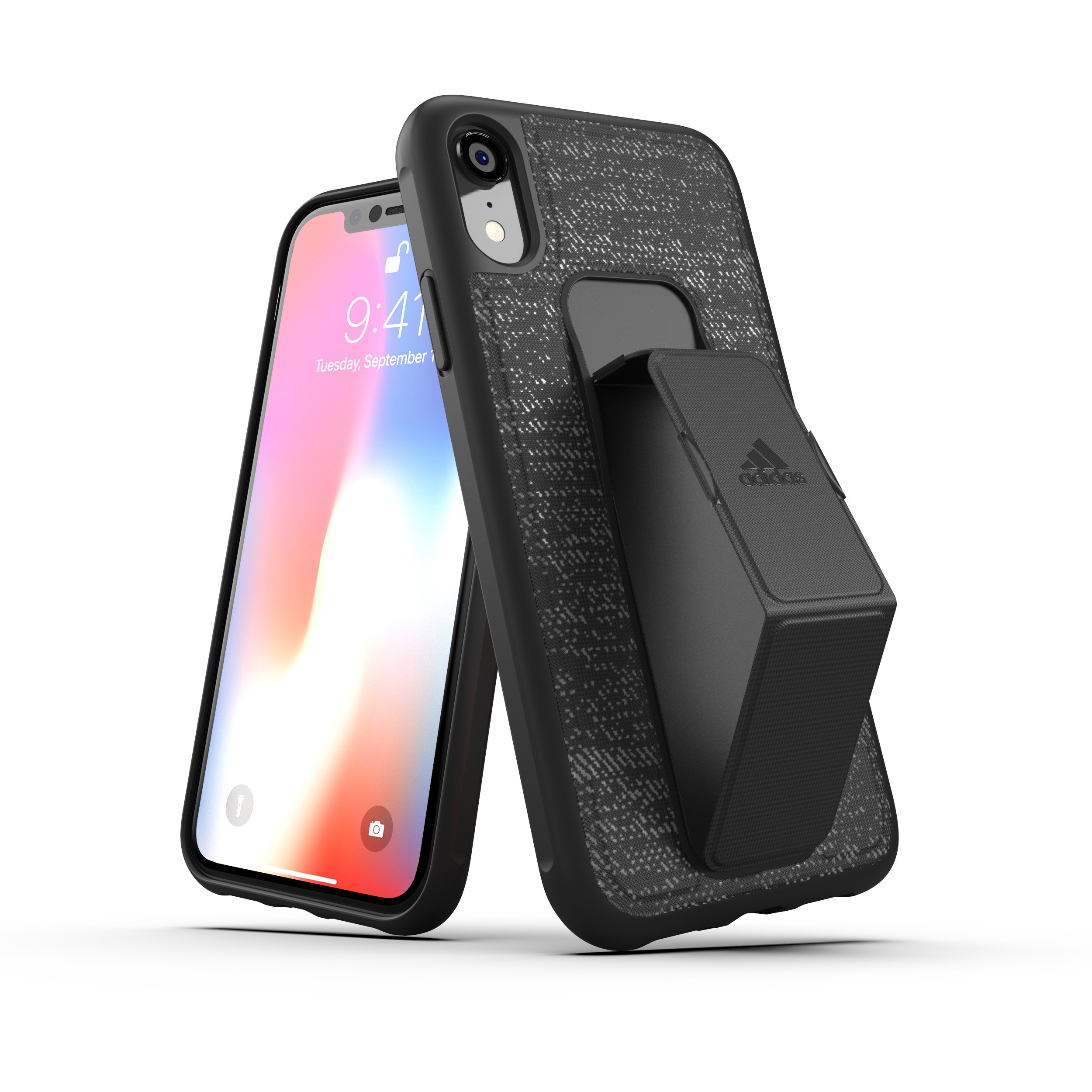 ADIDAS SPORT Grip, Backcover, Apple, iPhone XR, Schwarz