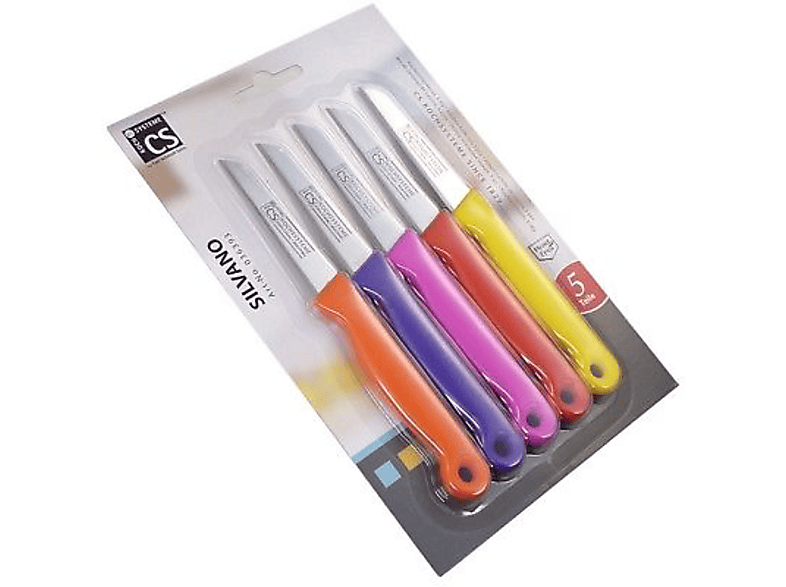 Set de cuchillos - Menz y Konecke 4220000181 Silvano Colorful, 5 unidades, Perfectos para pelar