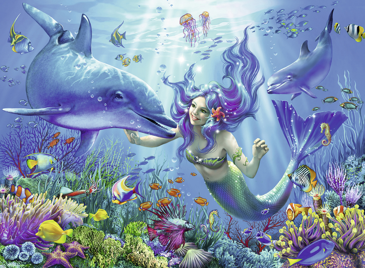 RAVENSBURGER Leuchtendes Puzzle Mehrfarbig Unterwasserparadies