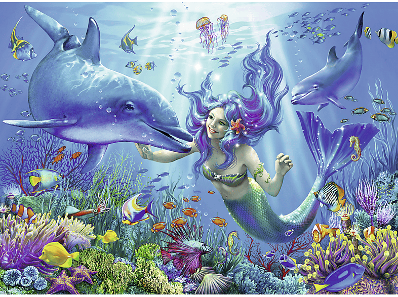 RAVENSBURGER Puzzle Leuchtendes Unterwasserparadies Mehrfarbig
