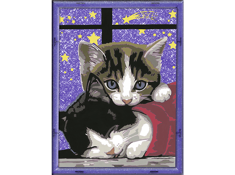 RAVENSBURGER Kuschelnde Kätzchen Malen nach Zahlen Basteln & Malen