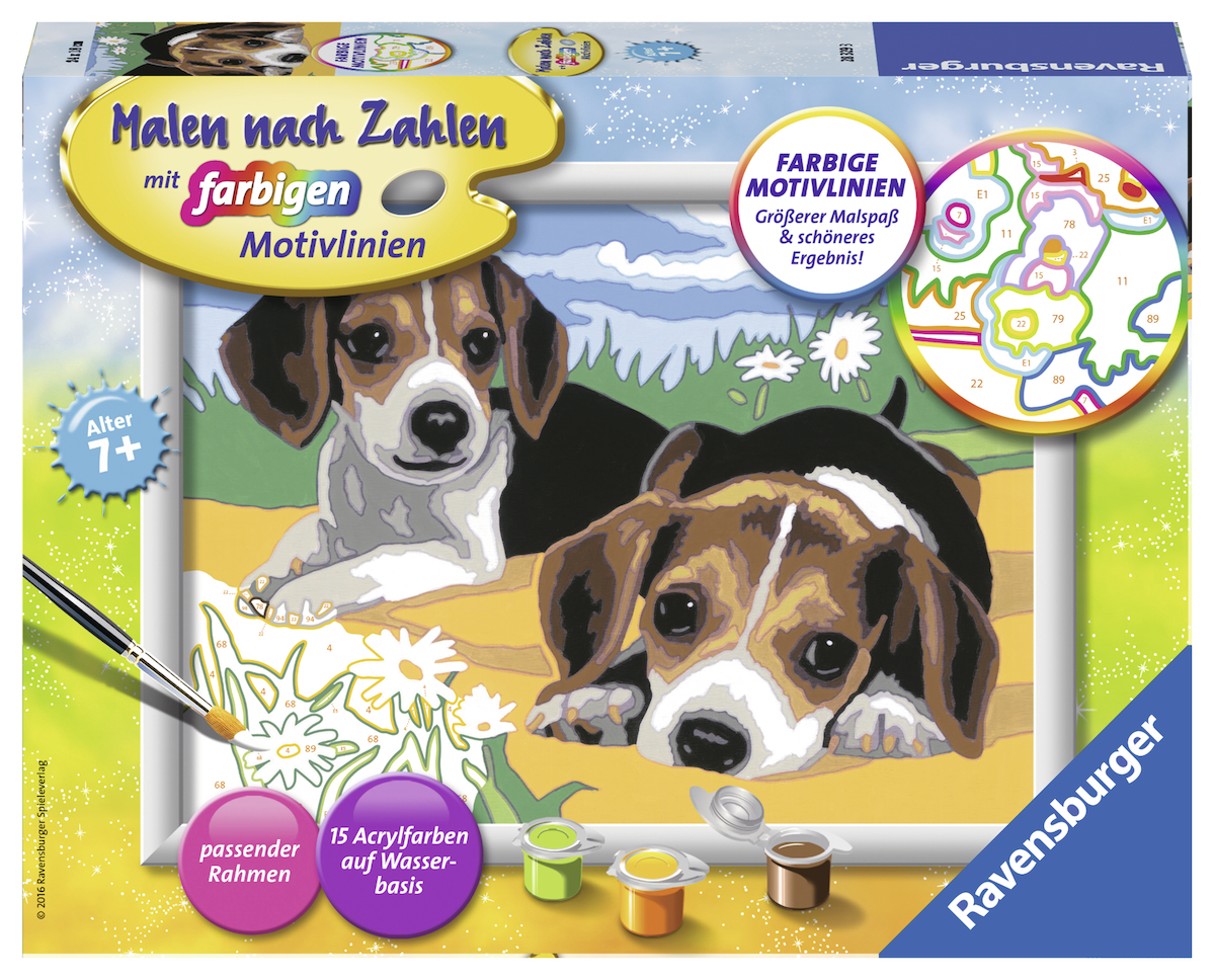 RAVENSBURGER Jack Russel Welpen Malen nach Zahlen