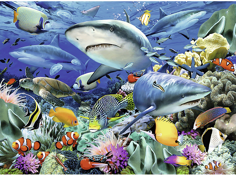 RAVENSBURGER Riff der Haie Puzzle Mehrfarbig
