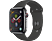 APPLE Watch Series 4 (GPS + Cellular) 44 mm - Smartwatch (140-210 mm, Kunststoff, Armband: Schwarz, Gehäuse: Grau)