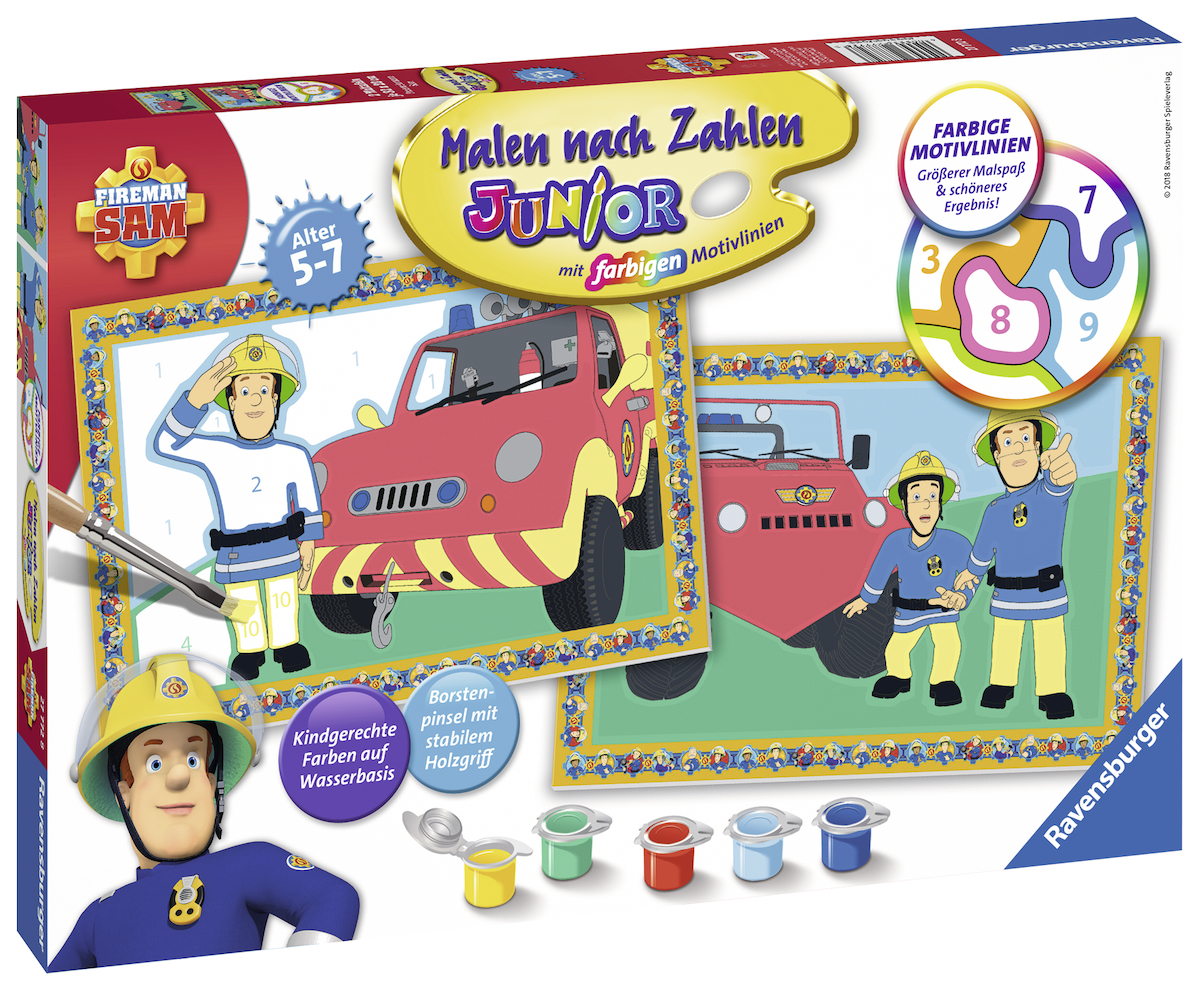 RAVENSBURGER Feuerwehrmann Sam Malen nach Zahlen