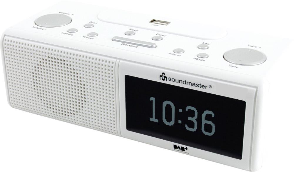 SOUNDMASTER UR 8350 Radiowecker, Digital, DAB+, FM, Weiß