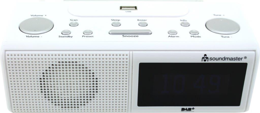 SOUNDMASTER UR 8350 Radiowecker, Digital, DAB+, FM, Weiß
