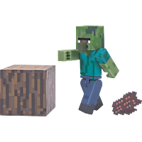 AMS Minecraft Sammelfigur Zombie Sammelfigur, Mehrfarbig