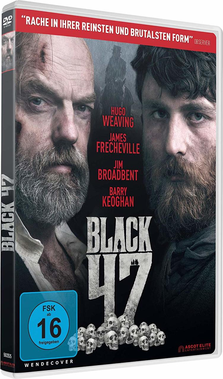 DVD-Cover mit Gesichtern von zwei Männern und dem Titel Black 47.