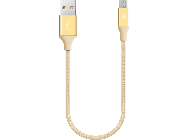 TTEC 2DK25A Alumi Cable Mini 30cm Micro USB Şarj ve Data Kablosu Altın_0