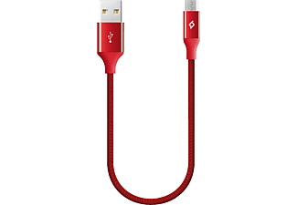 TTEC AlumiCable Mini 30 cm 2DK25K Kırmızı Micro USB Şarj Kablosu