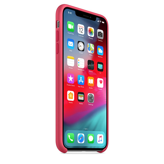 APPLE Silikon Case, Backcover, Apple, iPhone XS Max, Hibiskus