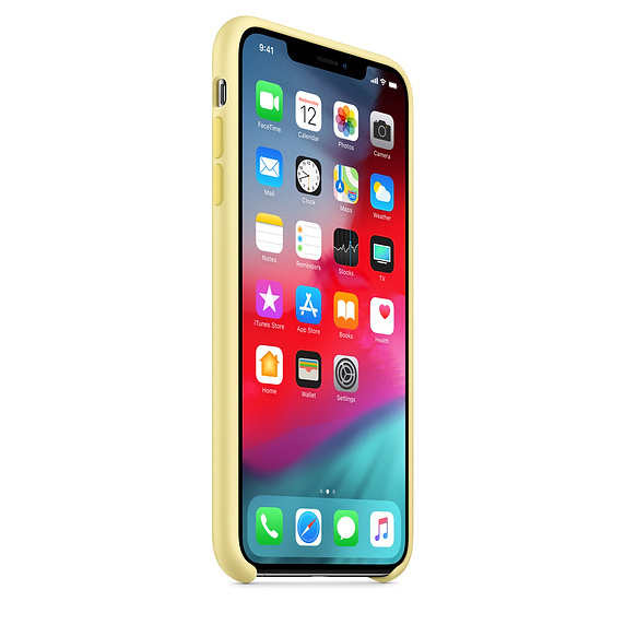 APPLE Silikon Case, Backcover, Apple, iPhone XS Max, Samtgelb