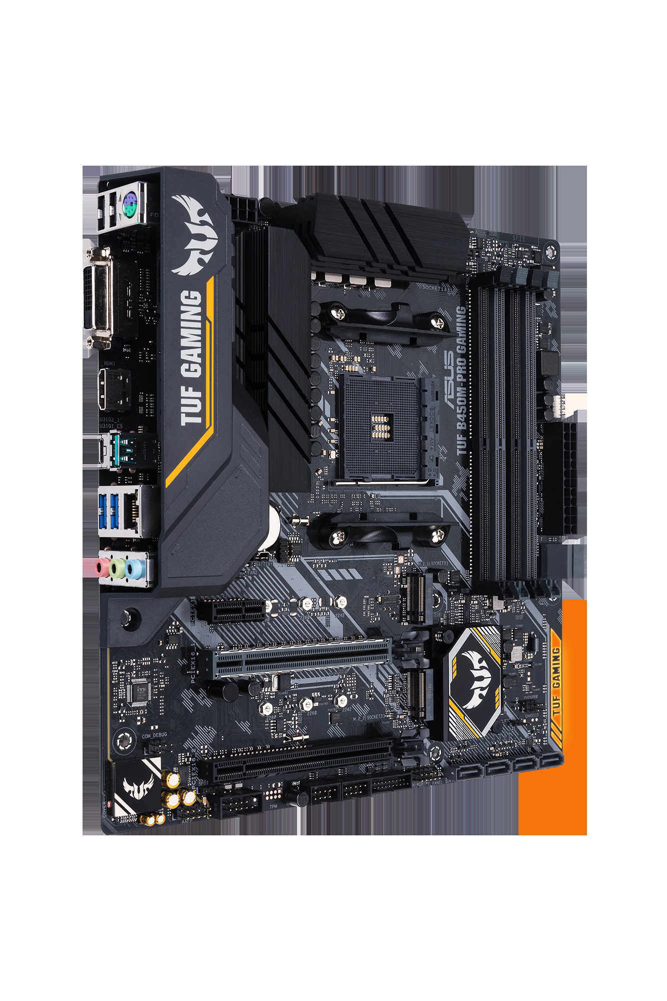 ASUS TUF B450M-Pro Gaming Mainboard Schwarz