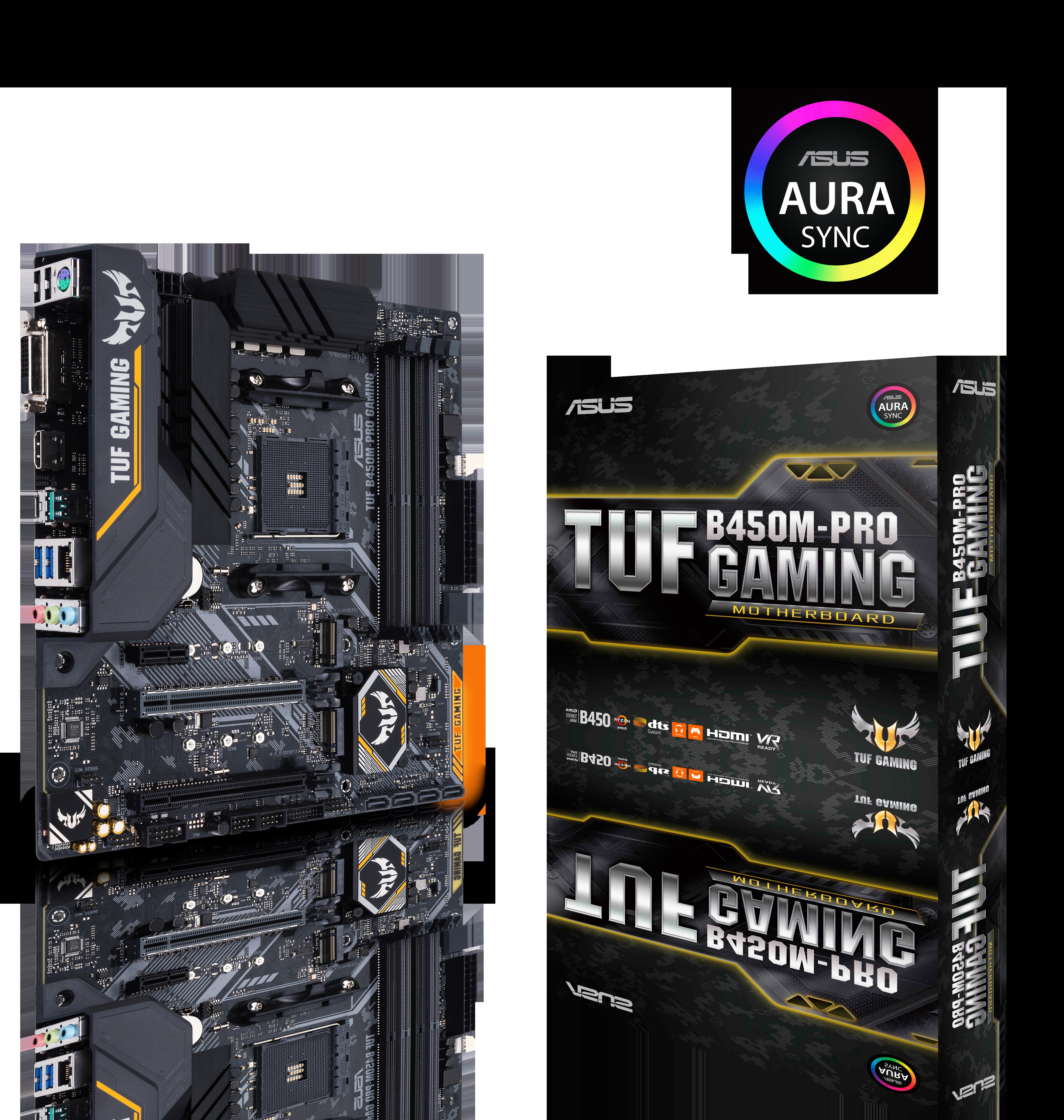 ASUS TUF B450M-Pro Gaming Mainboard Schwarz