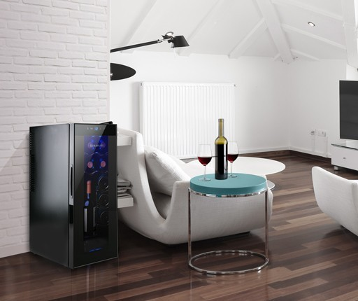 Vinoteca - Taurus PTWC-12, 12 botellas, Panel táctil, Temperatura regulable entre 8 y 18ºC