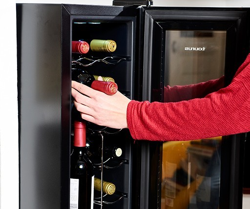 Vinoteca - Taurus PTWC-12, 12 botellas, Panel táctil, Temperatura regulable entre 8 y 18ºC